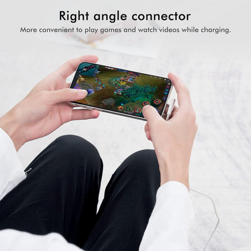 iPhone USB C to Lightning Cable,?2Pack 6FT MFi Certified?Right Angle 90 Degree iPhone Fast Charger Nylon Braided 20W Charging Data Syncing Cord Compatible with iPhone 14/13/Pro/ 12/Max/11/XS/XR/8/Plus