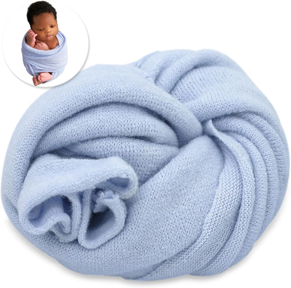 ForBaysy Newborn Posing Wrap Newborn Photography Props Soft Stretch Knit Blanket Handmade Wrap