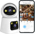 Kinnkall 4MP Dual Lens Indoor Security Camera, 360 Pan/Tilt Baby & Pet Monitor,
