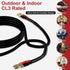 Speaker Cable Wire 25 Ft with Gold-Plated Banana Tip Plugs - 16 AWG Gauge Tinned Copper for HiFi Surround Sound - Black