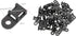 120 Set Cable Zip Tie Mounts Kit, Black 6" Zip Ties, Cable Tie Base and Tapping Screw