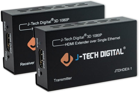 J-Tech Digital HDMI Extender over cat5e/6, 1080P@200ft, Supports EDID Copy