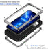 Lanhiem Heavy Duty Metal Case for iPhone 13 Pro Max, Rugged Shockproof Cover with Built-in Glass Screen Protector,