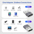 Elebase USB to USB C Adapter for Samsung Galaxy Z Flip 7, 4-Pack Type C Female to A Male Cable Converter for Z Fold Flip