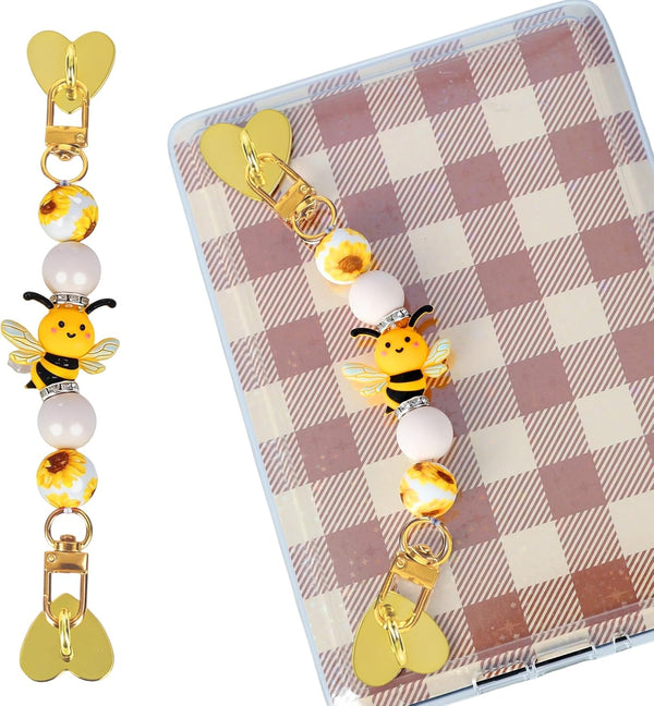 Silicone Beaded Strap for Kindle Charm - Cute Bee Style Hand Strap