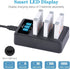 NB-6L NB-6LH Battery & 3 Slots LED Display Charger for Canon PowerShot D10 D20 ELPH 500 HS S90 S95 S120 SD Series & SX