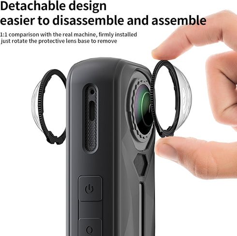 Vasgather 360 X5 Camera Accessory Kit for Insta - Lens Guards, Silicone Case, Camera Case (Black, Unisex)