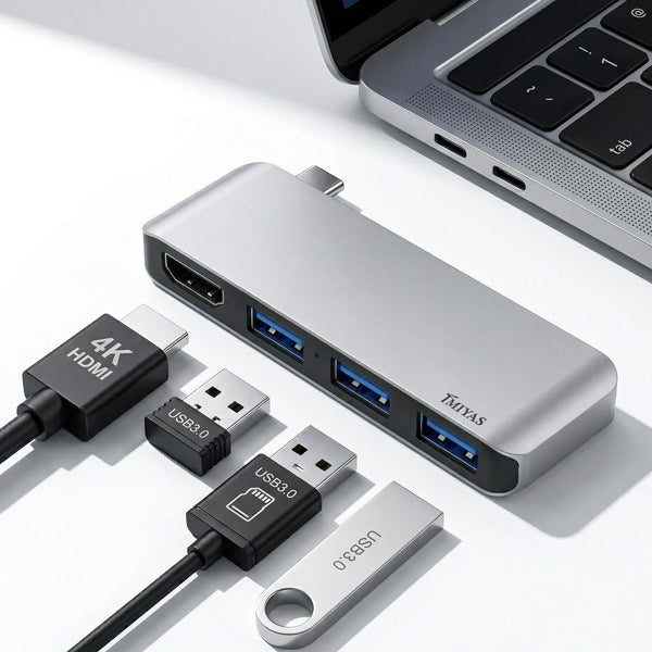Tmiyas USB C Hub HDMI 4 in 1 for MacBook, USB C to