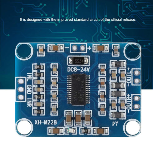 Mini Digital Amplifier Board, 15W+15W 2.0 Dual Channel Audio Amplifier Board TPA3110 for DIY Speaker Sound System