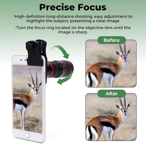 Acouto 20X Telephoto Lens for Smartphones - Black