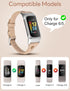 Wearlizer Leather Band Compatible with Fitbit Charge 5/6, Slim Replacement Wristband Accessories for Women Men