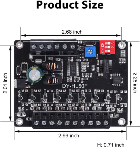 60W Voice Playback Module, PEMENOL DC 9-24V High Power Music Player Mp3 Trigger Amplifier with 64Mbit Flash Storage