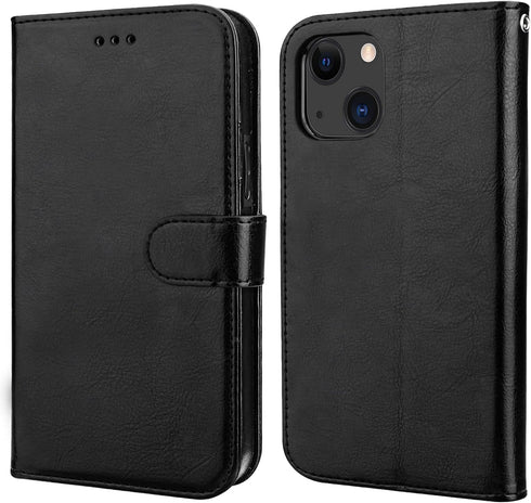 Bocasal Detachable Wallet Case for iPhone 13 - RFID Blocking Card Slots, Premium PU Leather Magnetic Cover