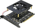 Quad NVMe PCIe Adapter, RIITOP 4 Ports M.2 NVMe SSD to PCI-e 4.0/3.0 x16 Card with Fan Support