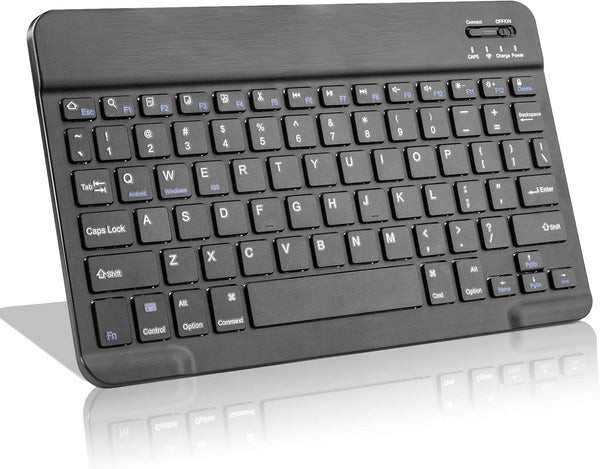 Samsung Galaxy Tab S7/S8 Wireless Keyboard, Portable Bluetooth Keyboard with Built-in Rechargeable Battery, Black