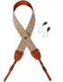 WANBY Brown Canvas Camera Strap with Quick Release Buckles for DSLR SLR