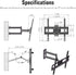 DESIGNSCAPE3D 32-65" 400 400, 35 -10~10 Adjustable TV Stand Mount, VESA * KG Capacity, Tilt