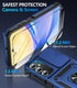 BaHaHoues Samsung Galaxy A15 5G Case - with Screen Protector & Slide Camera Lens Cover - Blue
