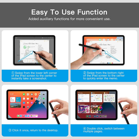 GOOJODOQ GD13 Wireless Charging Stylus Pen for iPad, 2nd Gen with Tilt Palm Rejection & Bluetooth Magnetic