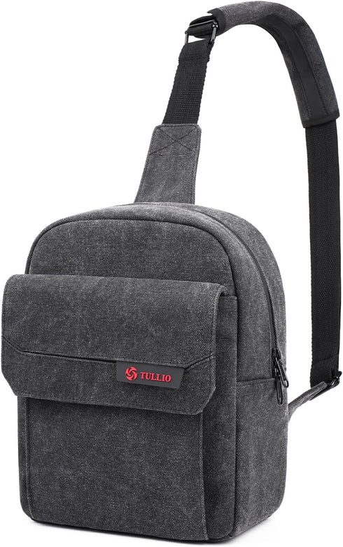 Tullio Crossbody Camera Bag for Photographer, Waterproof Canvas Sling Bag Compatible with Nikon Sony