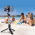 Selfie Stick Tripod, All in One Extendable & Portable Selfie Stick with Wireless Remote Compatible with iPhone 14 13 12