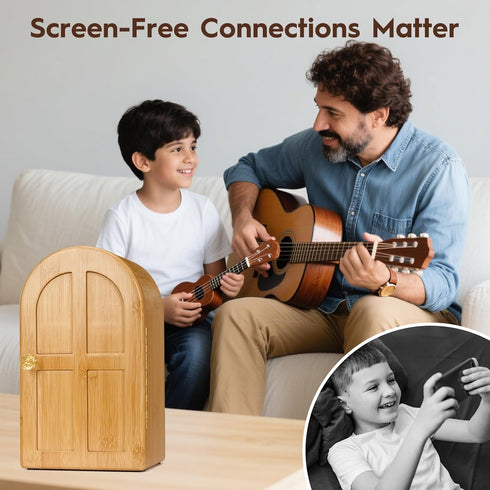 Generic 6 Premium Cell Phone Box for Family Time,Bamboo Cell Phone Jail with Charging Holes,Hold Phones,Help Kids