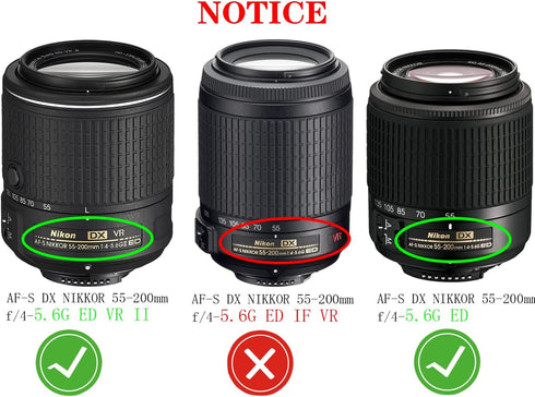 Hood-HB-34 Lens Hood Shade for Nikon AF-S DX NIKKOR 55-200mm f/4-5.6G ED VR II(Not for 5.6G IF-ED VR),HUIPUXIANG 52mm Lens Hood