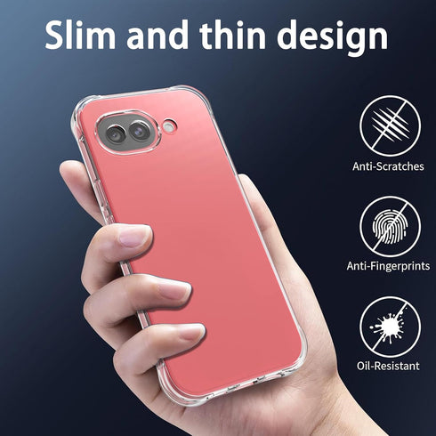 Osophter 10A 10A for Pixel Case: Clear Women Girls Boys Reinforced Corners TPU Shock-Absorption Flexible for Google