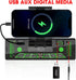Single-Din Stereo with Car Phone Holder, Bluetooth Car Radio, Push to Talk Assistant, Multi Color LCD AM FM Tuner, AUX