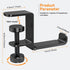 Headphone Hanger Holder Stand - Under Desk Hook with Foldable Space-Saving Aluminum Stand for Gaming PC Accessories