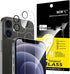 NEW'C 4 Pack, 2 Pack Screen Protector for iPhone 12 Mini + 2 Pack Camera Lens Protector, Case Friendly, Sensor