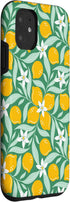 PrintablePretty 11 Sage Green Cluster Lemon Floral Pattern Citrus Botanical Case for iPhone