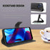 Motorola Moto G Pure Leather Flip Case - Wallet Black Phone Case with Card Holder Kickstand Magnetic Closure for Moto G