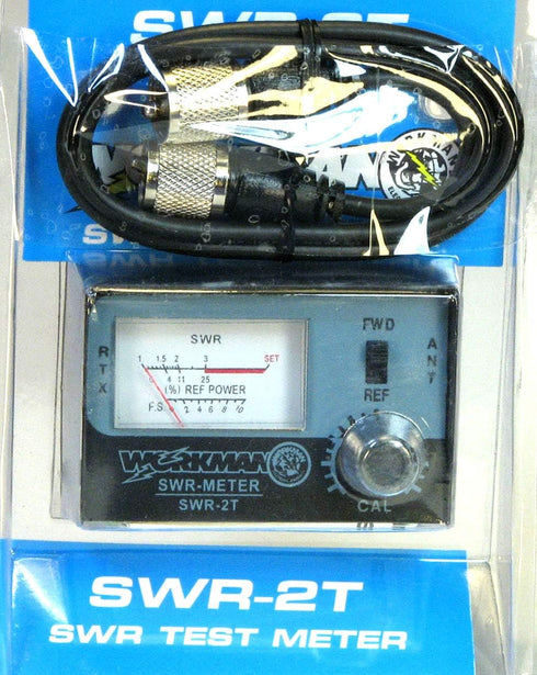 Workman SWR METER for CB Radio Antennas with 3' Jumper cable - SWR2T