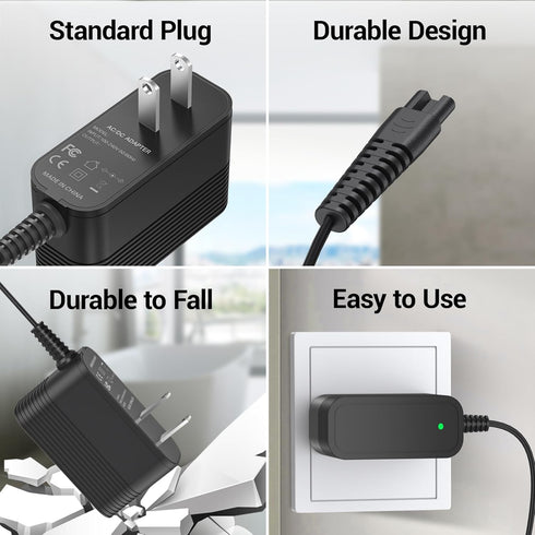 KHelfer Electric Spin Scrubber Replacement Charger for KHelfer Kh8 Pro, Compatible with Kh8 Series Kh1 Pro Kh2 Pro