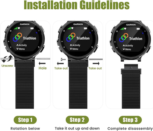 NotoCity Nylon Forerunner 735XT Band, Forerunner 235 Smartwatch Band, Forerunner 630/620 Strap, Approach S6