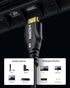 25FT 4K 120hz,8K 60hz,48Gbps 2.3,eARC Cratree HDMI Cable Long - High-Speed HDMI Braided Cord,HDCP - Compatible