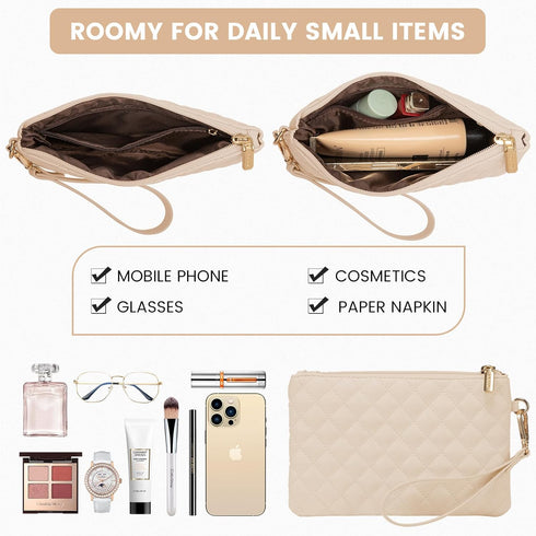 LOVEVOOK 15.6 Inch Laptop Bag for Women, Canvas Tote with Clutch Purse, Large Capacity Work Bag for Office