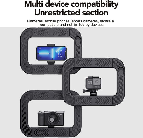 Nagnahz 8000mAh Smartphone Ring Selfie Light Kit Handheld LED Mobile Video Stabilizer Fill Lighting Rig Lights Built