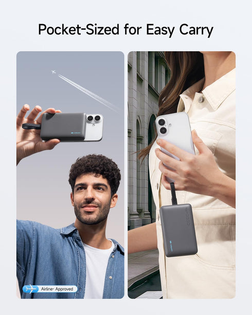 CUKTECH 10000mAh 20W 7.5W Pack 15/16/17 Magnetic Power Bank, Portable Charger, Fast Charging & Wireless, Built-in USB-C