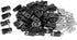 60pcs 1/4 Inch Nylon Cable Clamps, R-Type Wire Cable Clips with M4 Screws for Wire Management (Black)