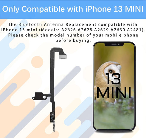 iPhone 13 Mini Replacement Bluetooth Antenna Signal Flex Cable Part with Fix Tool Kit A2626 A2628 A2630