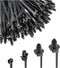 120PCS Nylon Self Locking Cable Zip Tie, Car Push Mount Fastener Clips Wraps for Indoor Outdoor, Compatible