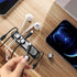 Magnetic Cable Holder with 6 Slots, Self Adhesive Cable Clips for USB Cord Management Under Desk (Black)
