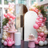 Jnbasdffb 7.2 Brown Beige Color Blocks Wedding Arch Cover, Stretchy Spandex Arch Backdrop Stand Covers FT, Abstract Oil