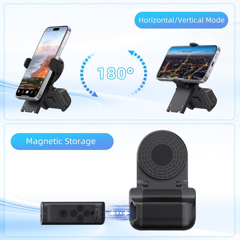 Remote Control Scrolling for TikTok with Phone Stand, Page Turner for Kindle App E-Book, Bluetooth Camera Shutter
