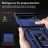 Military Grade Drop Protection Case for Google Pixel 6 Pro, with Slide Lens Cover and Magnetic Ring Holder (Navy Blue)