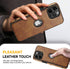 Classy Luxury Leather Phone Case for iPhone 12 Pro Max, Non-Slip Grip, Ultra Slim Protective Case (2020, 6.7”) (Brown)