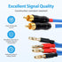 KK Cable Q-P2 18 Gauge OFC Speaker Wire Pair with RCA Male to 2 Pair Banana Plugs, 3M (9.8ft)