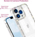 Compatible Clear Case for iPhone 13 Pro Max, Cute Bling Diamond Glitter Rhinestone Soft Silicone Luxury Fashion